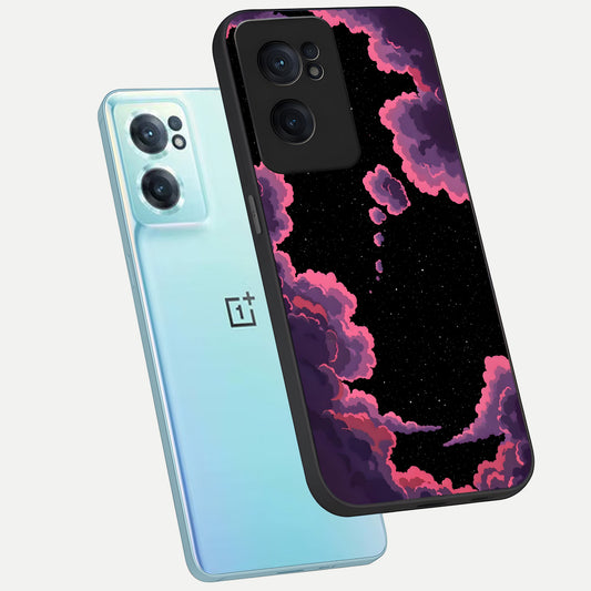  Cosmic Cloud Journey phone case For Oneplus Nord CE2 showing premium glass back cover with detailed artwork