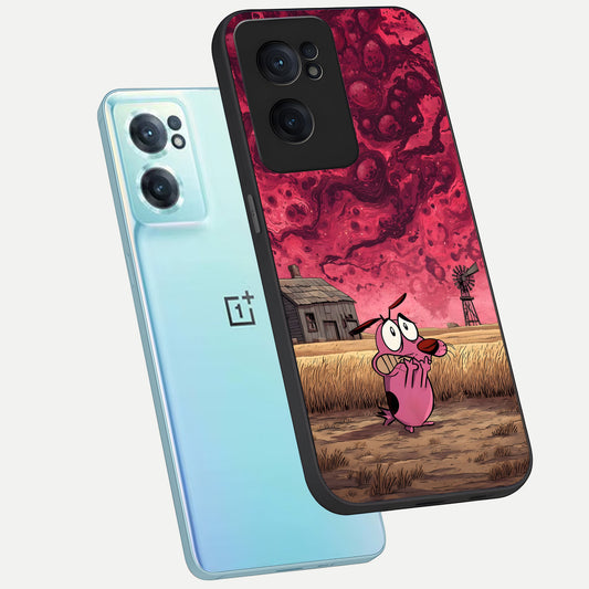  Courage Under Sky phone case For Oneplus Nord CE2 showing premium glass back cover with detailed artwork