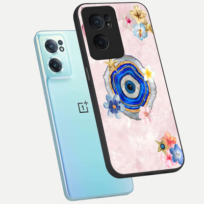  Divine Aura Bloom phone case For Oneplus Nord CE2 showing premium glass back cover with detailed artwork