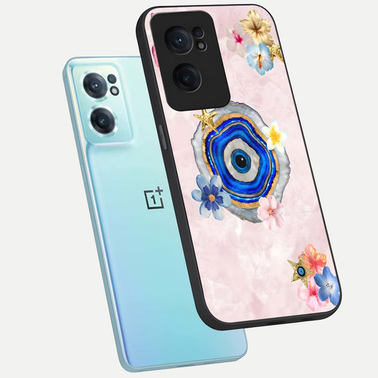  Divine Aura Bloom phone case For Oneplus Nord CE2 showing premium glass back cover with detailed artwork