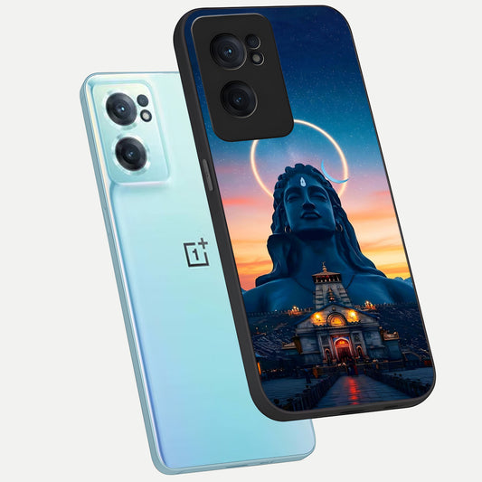  Eternal Shiva Aura phone case For Oneplus Nord CE2 showing premium glass back cover with detailed artwork