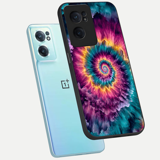  Galactic Spiral Burst phone case For Oneplus Nord CE2 showing premium glass back cover with detailed artwork