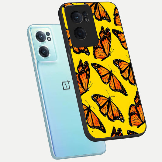  Golden Wing Flight phone case For Oneplus Nord CE2 showing premium glass back cover with detailed artwork