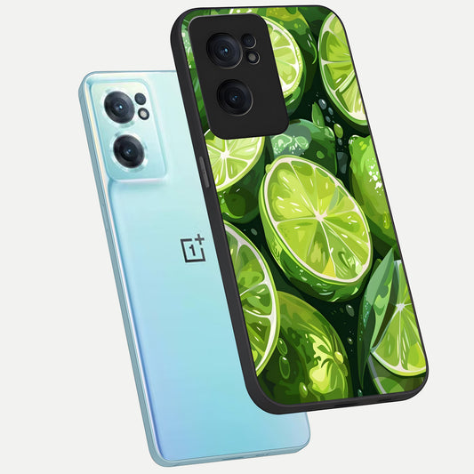  Green Kawasaki phone case For Oneplus Nord CE2 showing premium glass back cover with detailed artwork