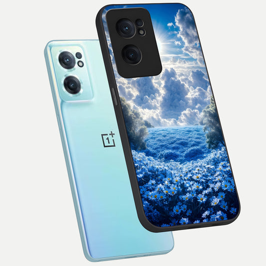  Heavenly Daisy Horizon phone case For Oneplus Nord CE2 showing premium glass back cover with detailed artwork