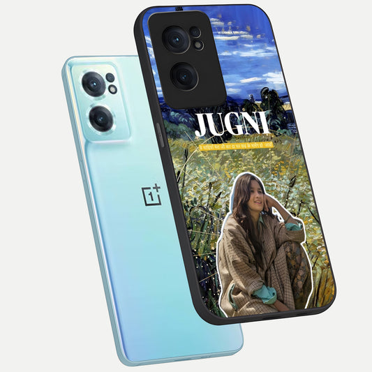  Jugni Soul Vibes phone case For Oneplus Nord CE2 showing premium glass back cover with detailed artwork