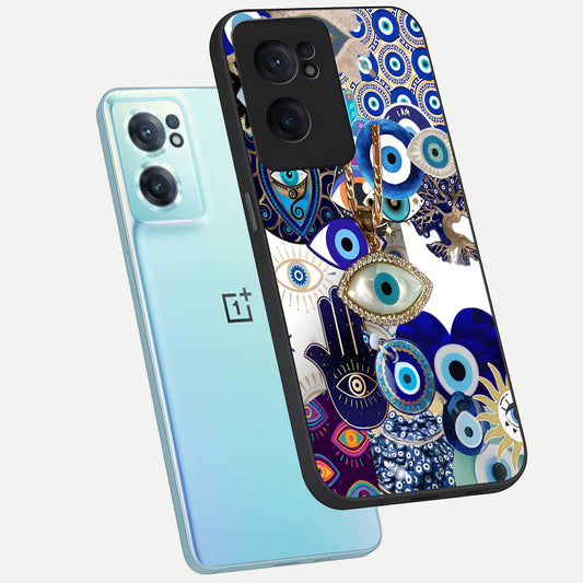  Mystic Charm Eye phone case For Oneplus Nord CE2 showing premium glass back cover with detailed artwork