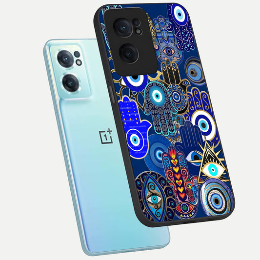  Mystic Palm Guard phone case For Oneplus Nord CE2 showing premium glass back cover with detailed artwork