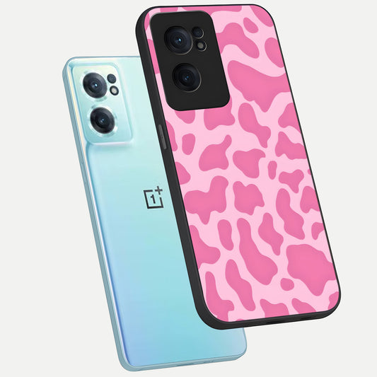  Pinkish Scenery phone case For Oneplus Nord CE2 showing premium glass back cover with detailed artwork