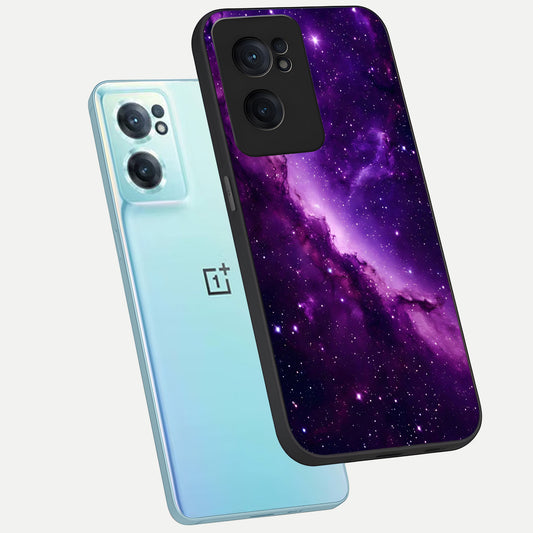  Purple Shade Sky phone case For Oneplus Nord CE2 showing premium glass back cover with detailed artwork
