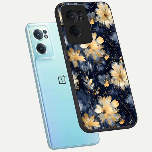  Royal Petal Dream phone case For Oneplus Nord CE2 showing premium glass back cover with detailed artwork