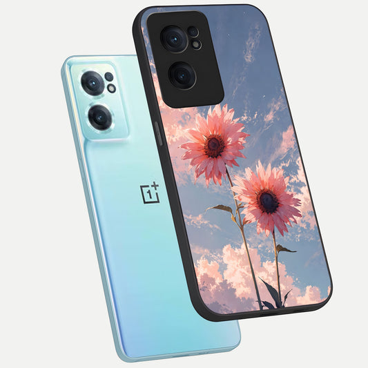  Sun Moon Balance phone case For Oneplus Nord CE2 showing premium glass back cover with detailed artwork