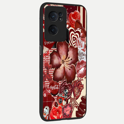  Aesthetic Little Freak back cover For Oneplus Nord CE2 slim fit glass case with vibrant aesthetic design