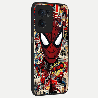  Aesthetic Wonder Spider back cover For Oneplus Nord CE2 slim fit glass case with vibrant aesthetic design