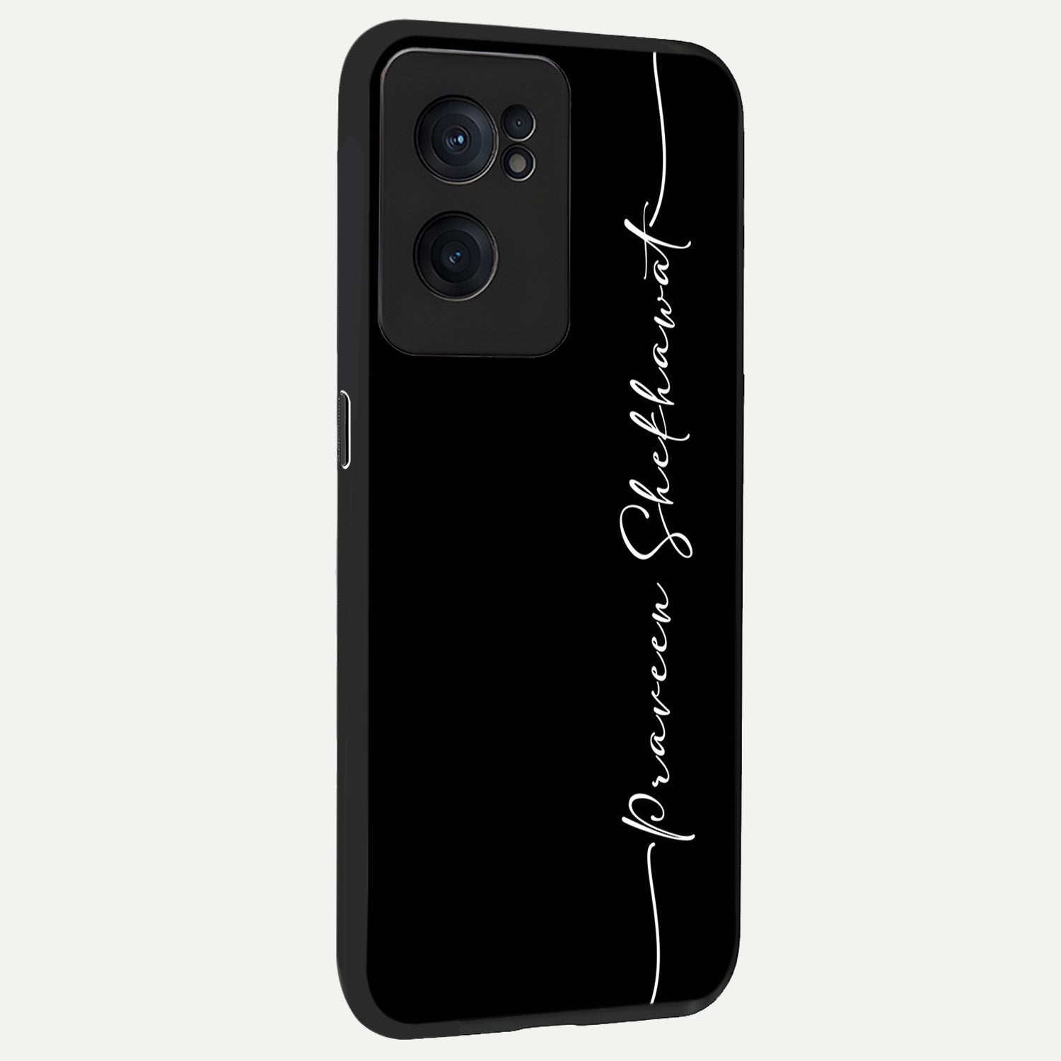  Black Tune Custom Name back cover For Oneplus Nord CE2 slim fit glass case with vibrant aesthetic design