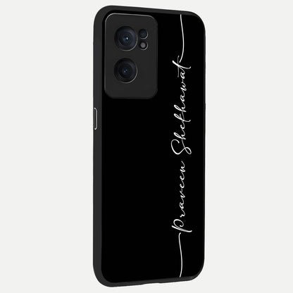  Black Tune Custom Name back cover For Oneplus Nord CE2 slim fit glass case with vibrant aesthetic design