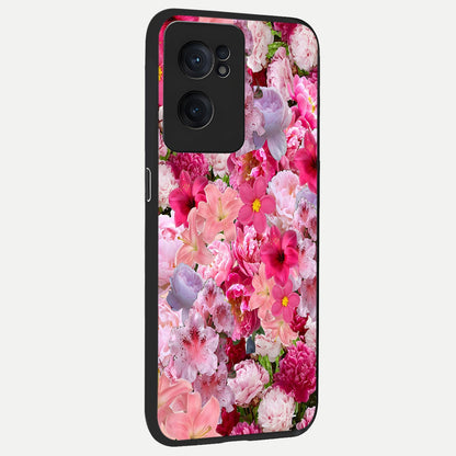  Bloom Crush Fantasy back cover For Oneplus Nord CE2 slim fit glass case with vibrant aesthetic design
