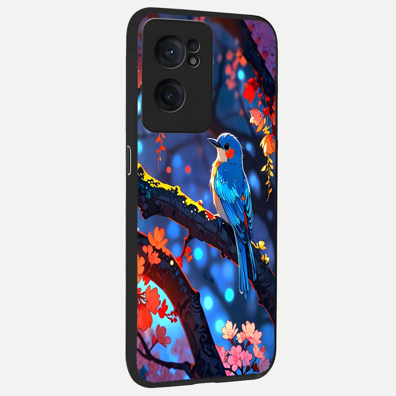  Blooming Water Drift back cover For Oneplus Nord CE2 slim fit glass case with vibrant aesthetic design