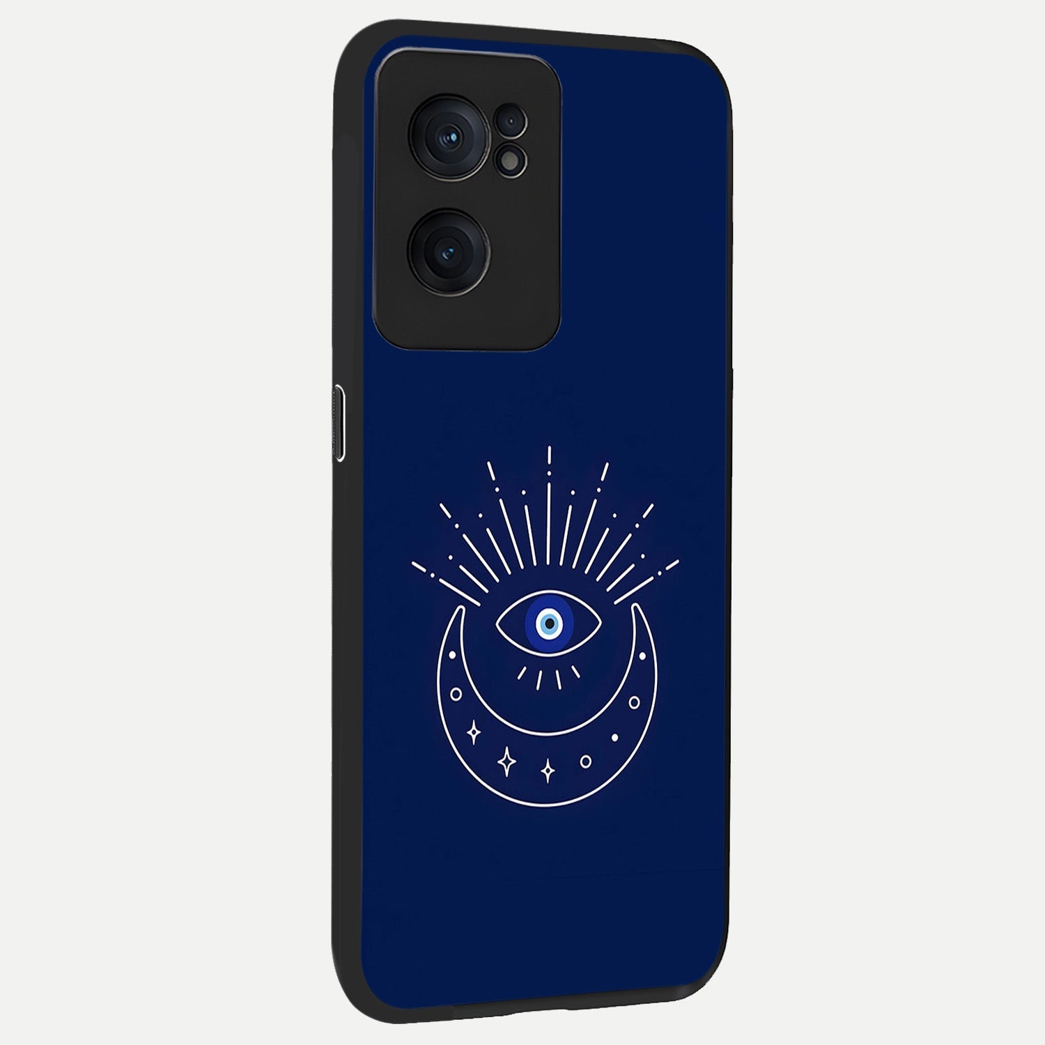  Blue Evil Eye back cover For Oneplus Nord CE2 slim fit glass case with vibrant aesthetic design