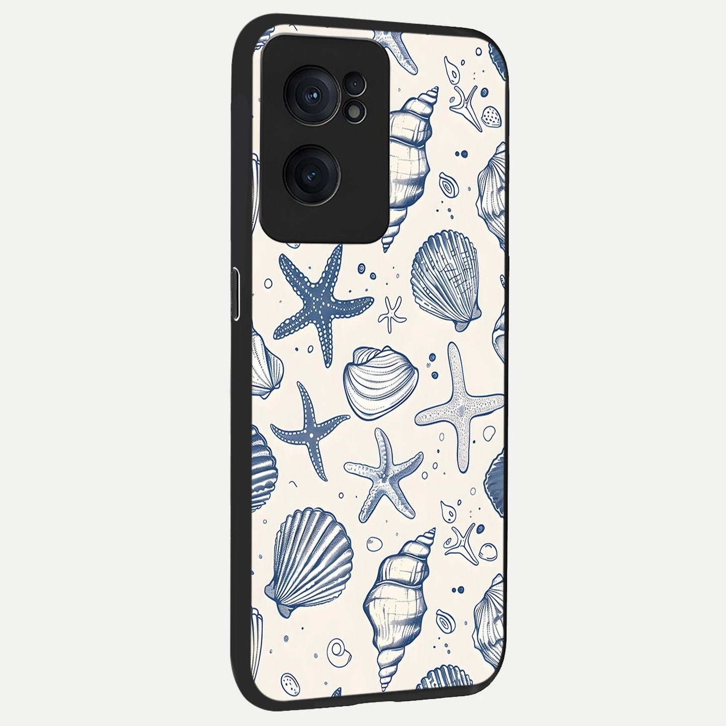  Blue Ocean Outline back cover For Oneplus Nord CE2 slim fit glass case with vibrant aesthetic design