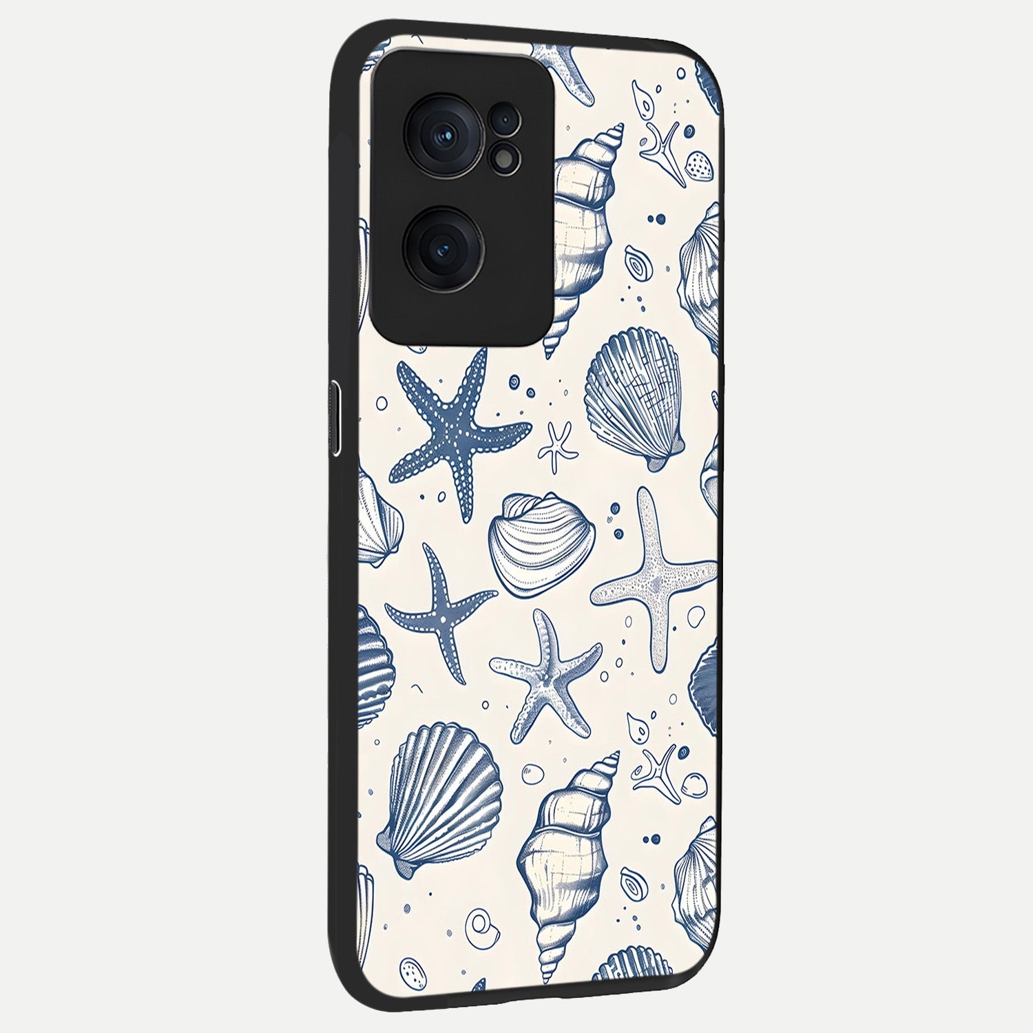  Blue Ocean Outline back cover For Oneplus Nord CE2 slim fit glass case with vibrant aesthetic design