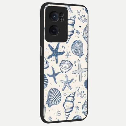  Blue Ocean Outline back cover For Oneplus Nord CE2 slim fit glass case with vibrant aesthetic design