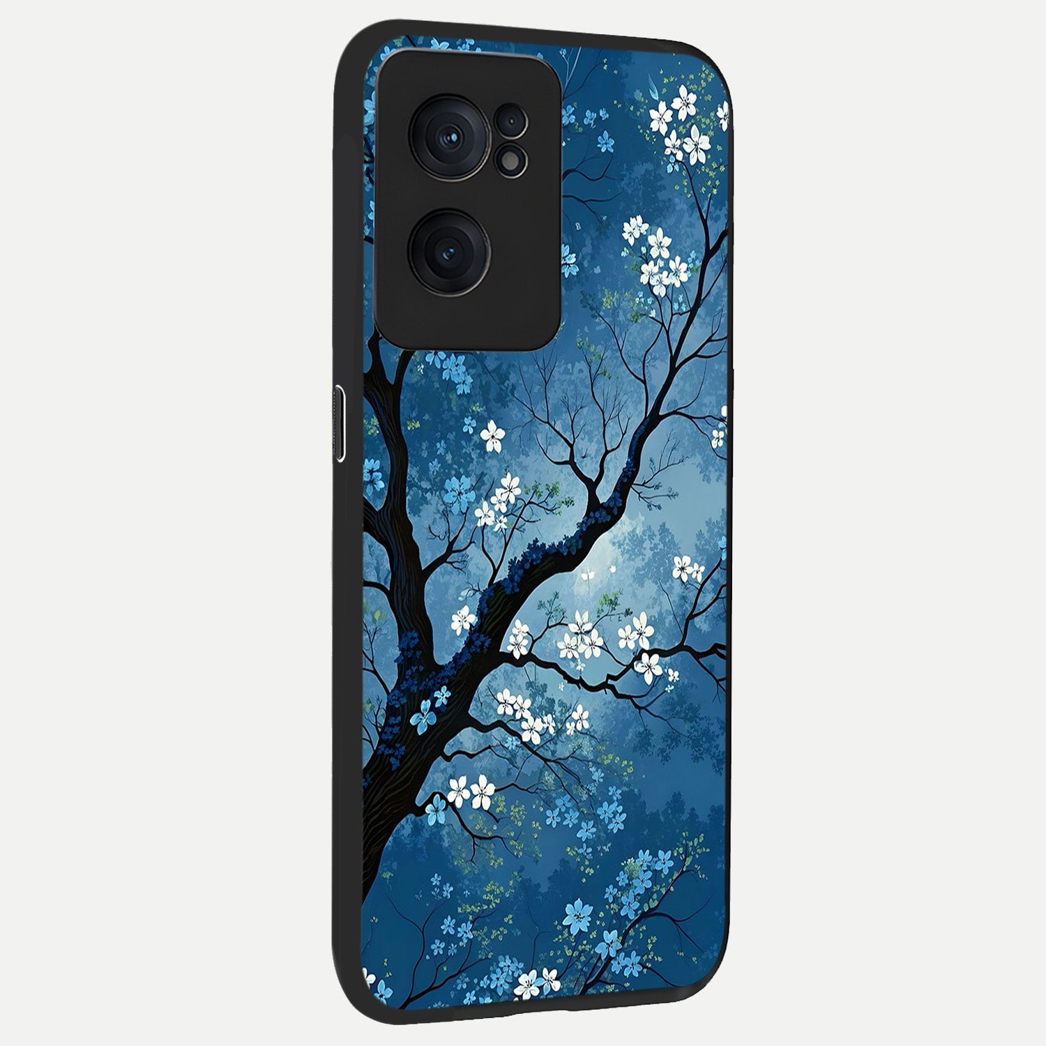  Blue Tree Serenity back cover For Oneplus Nord CE2 slim fit glass case with vibrant aesthetic design