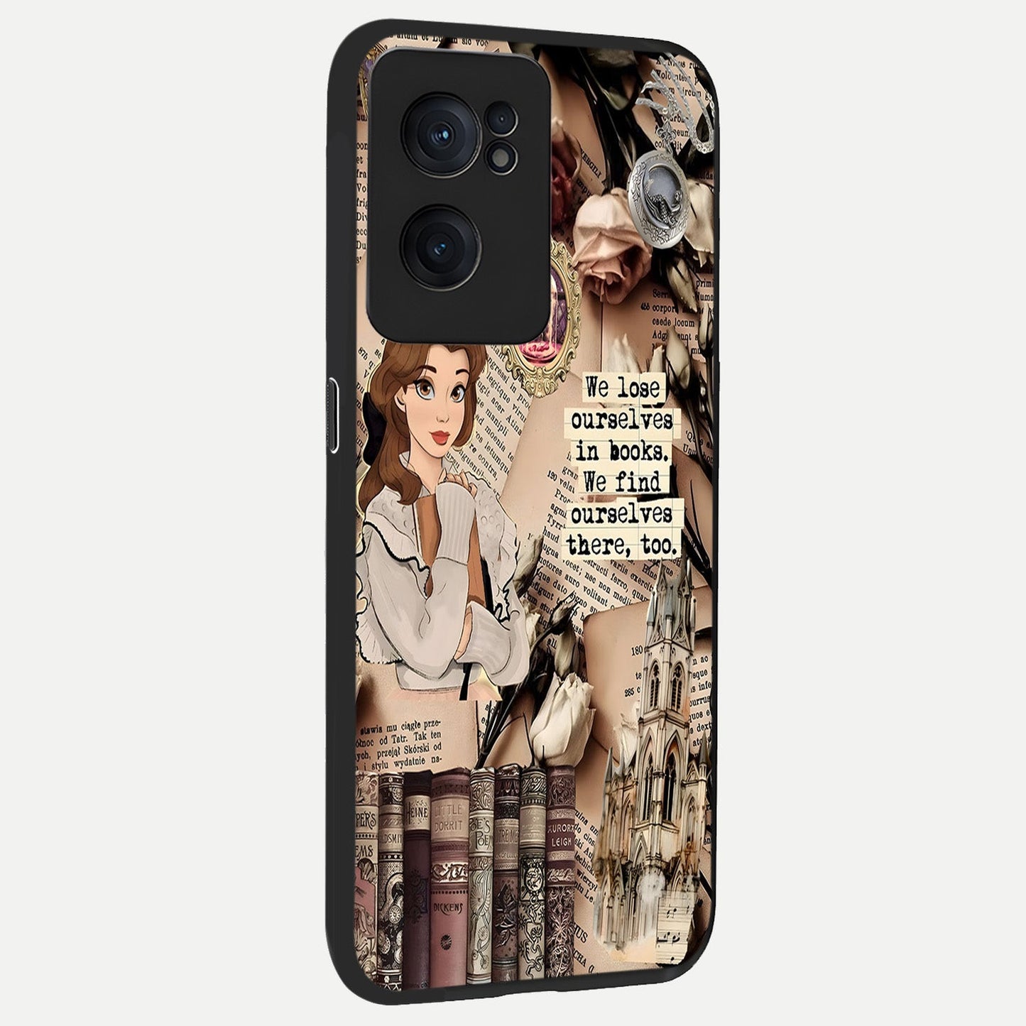  Bookish Dream World back cover For Oneplus Nord CE2 slim fit glass case with vibrant aesthetic design