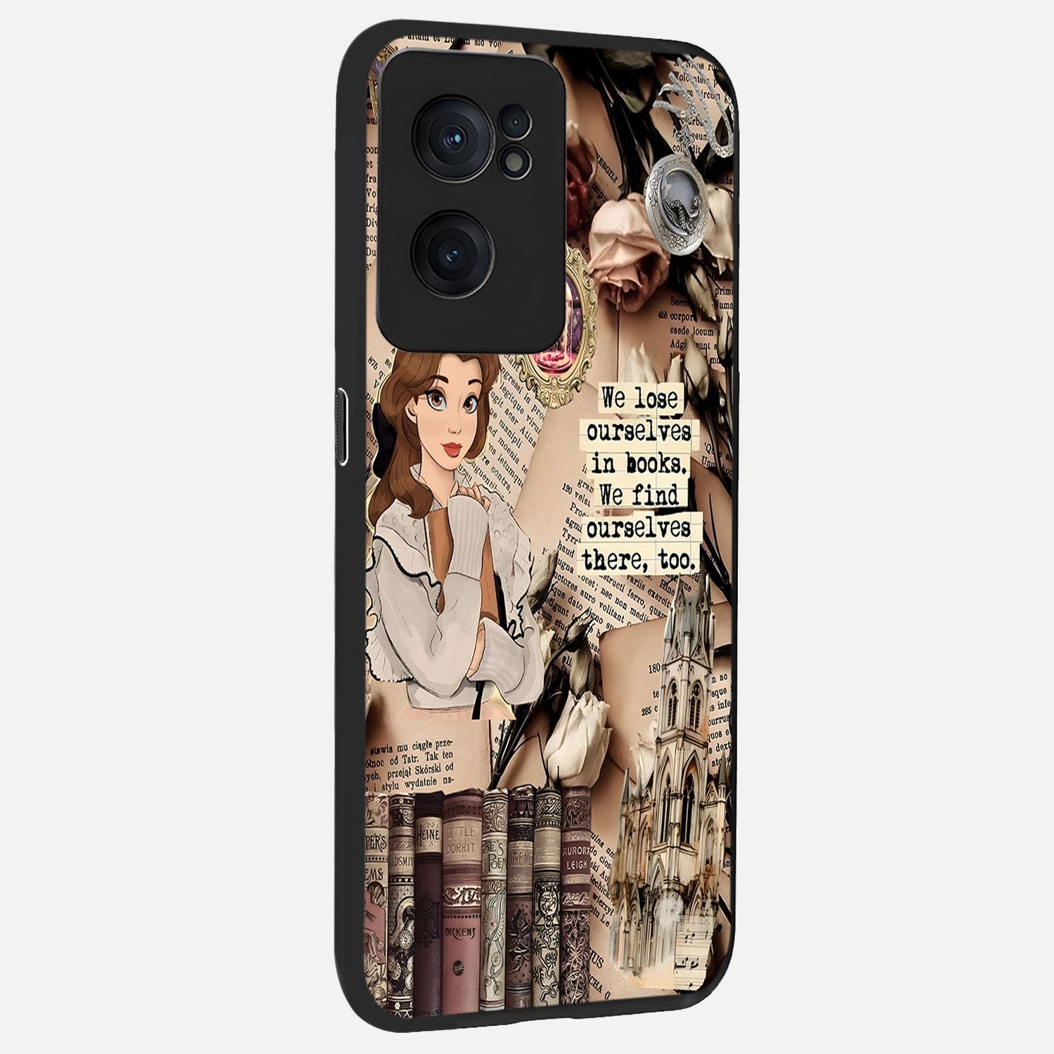  Bookish Dream World back cover For Oneplus Nord CE2 slim fit glass case with vibrant aesthetic design