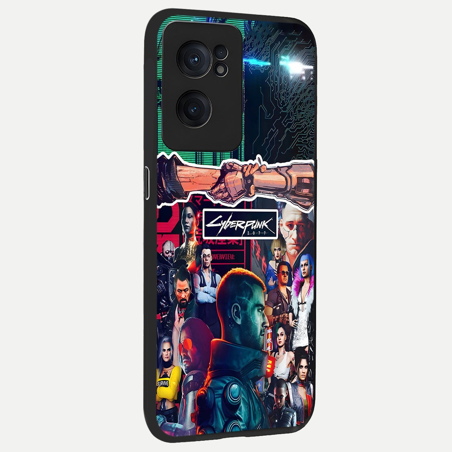  CYBERPUNK Legacy back cover For Oneplus Nord CE2 slim fit glass case with vibrant aesthetic design