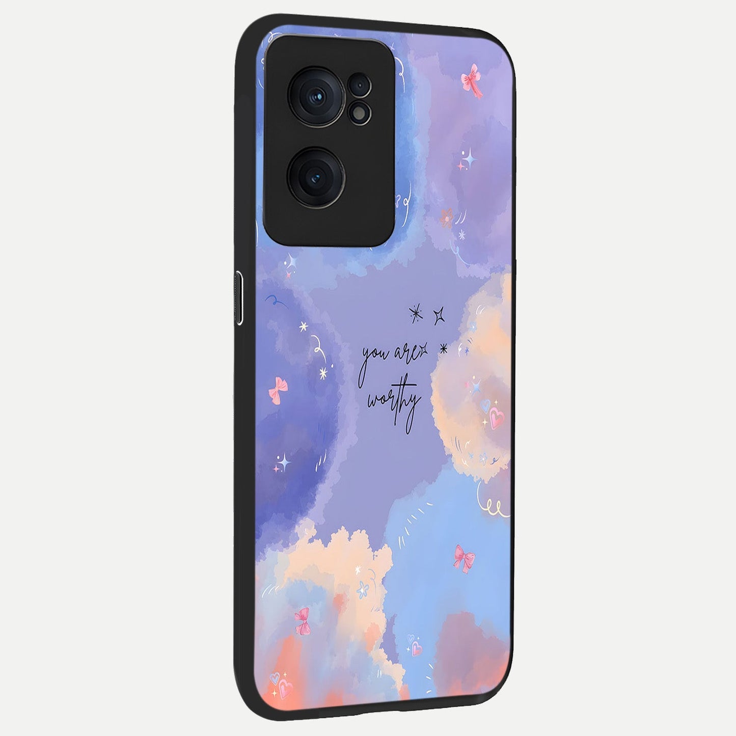 Celestial Cloud Magic back cover For Oneplus Nord CE2 slim fit glass case with vibrant aesthetic design