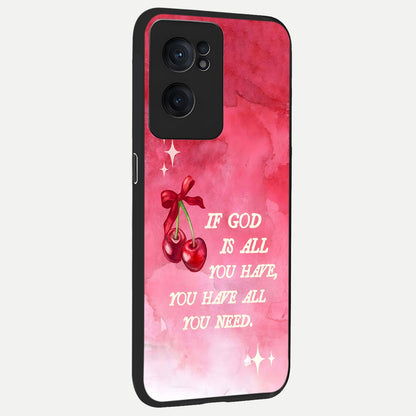  Cherry Quote back cover For Oneplus Nord CE2 slim fit glass case with vibrant aesthetic design