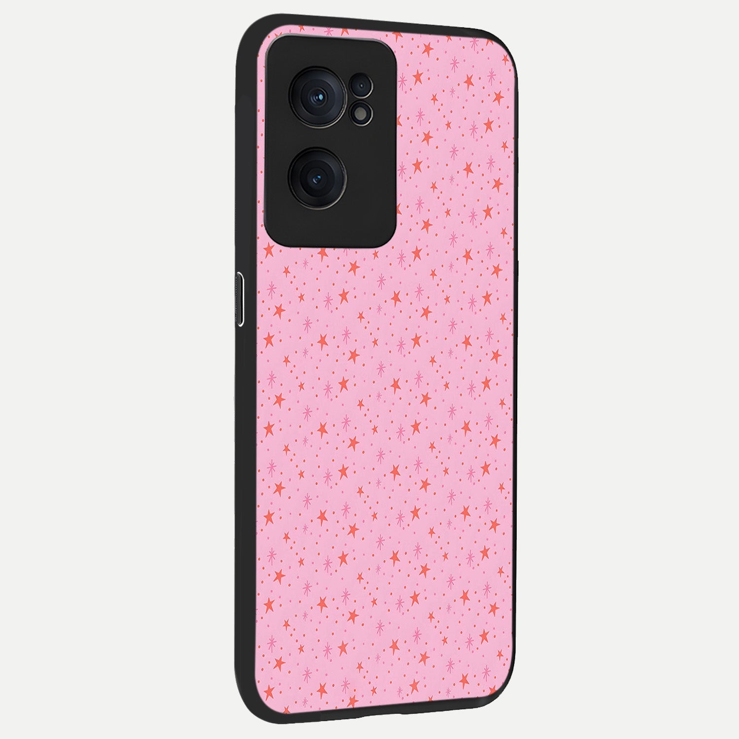  Cosmic Pink Sparkle back cover For Oneplus Nord CE2 slim fit glass case with vibrant aesthetic design