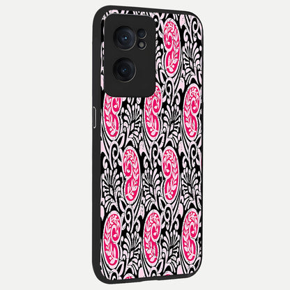  Crimson Paisley Charm back cover For Oneplus Nord CE2 slim fit glass case with vibrant aesthetic design