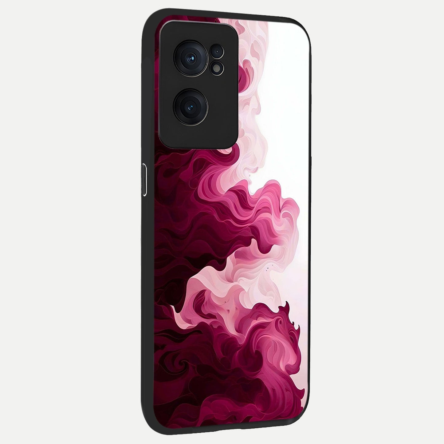 Crimson Wave Flow back cover For Oneplus Nord CE2 slim fit glass case with vibrant aesthetic design