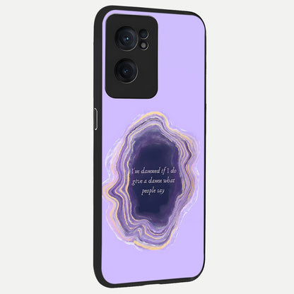  Damned People Quote back cover For Oneplus Nord CE2 slim fit glass case with vibrant aesthetic design