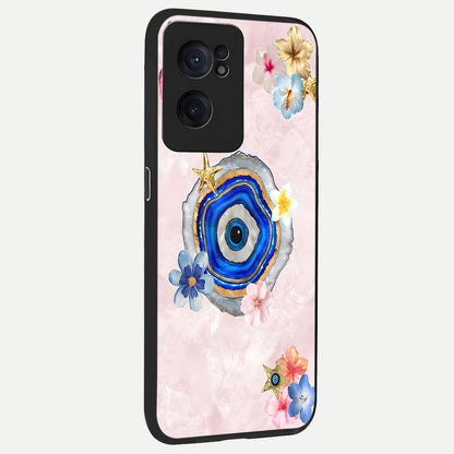  Divine Aura Bloom back cover For Oneplus Nord CE2 slim fit glass case with vibrant aesthetic design