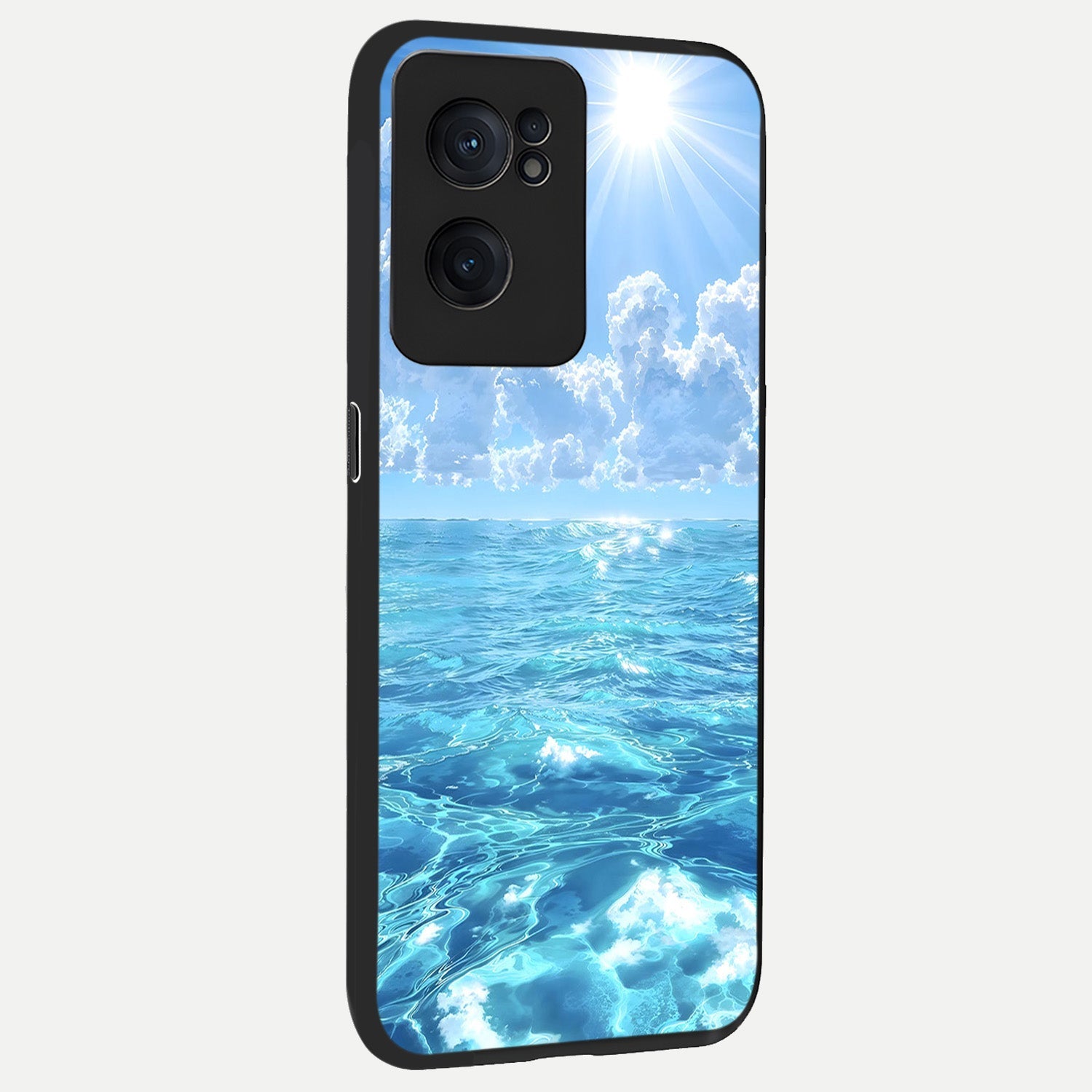  Endless Ocean Horizon back cover For Oneplus Nord CE2 slim fit glass case with vibrant aesthetic design