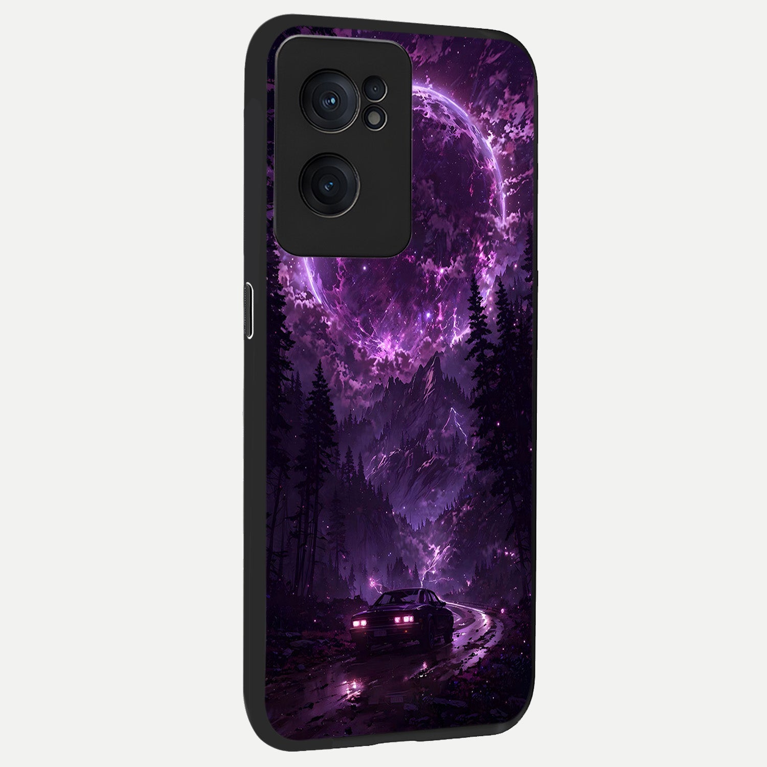  Eternal Cosmic Drive back cover For Oneplus Nord CE2 slim fit glass case with vibrant aesthetic design