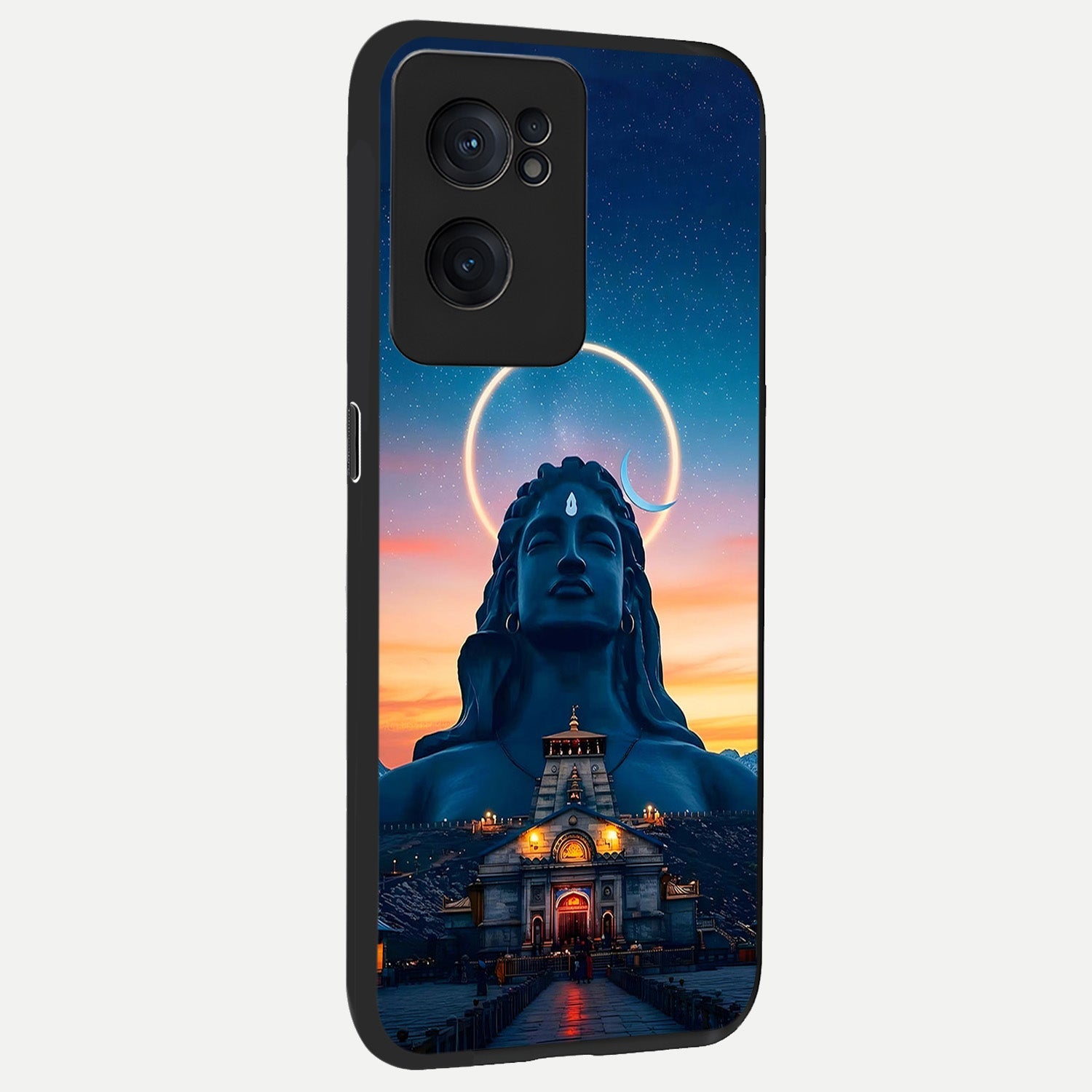  Eternal Shiva Aura back cover For Oneplus Nord CE2 slim fit glass case with vibrant aesthetic design
