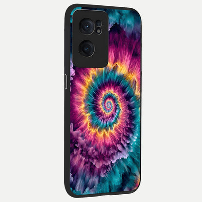  Galactic Spiral Burst back cover For Oneplus Nord CE2 slim fit glass case with vibrant aesthetic design