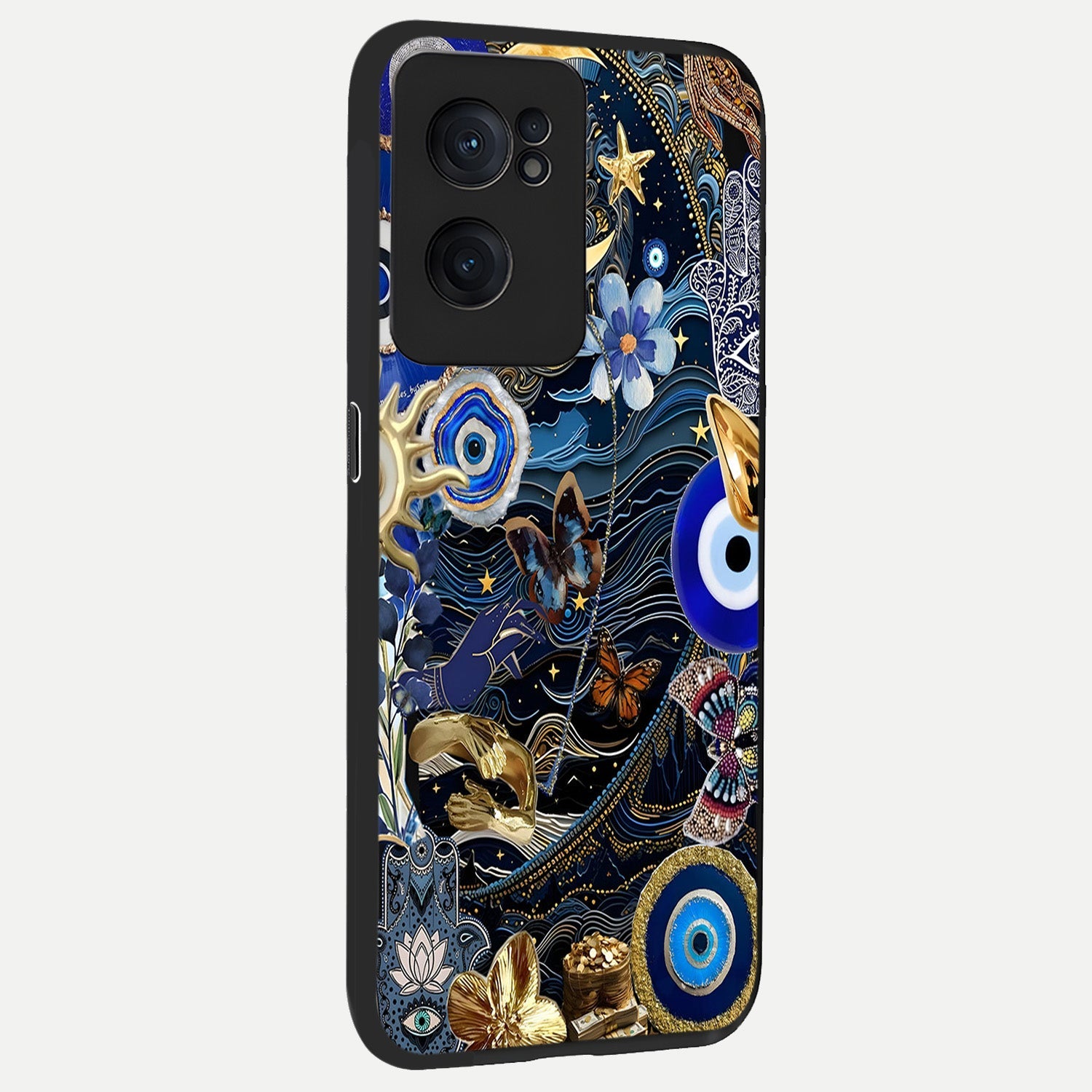  Golden Moon Magic back cover For Oneplus Nord CE2 slim fit glass case with vibrant aesthetic design
