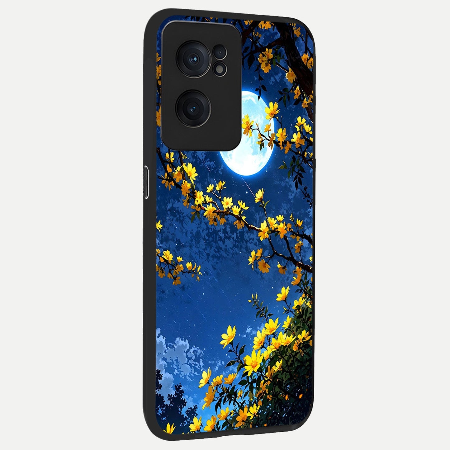  Golden Night Glow back cover For Oneplus Nord CE2 slim fit glass case with vibrant aesthetic design