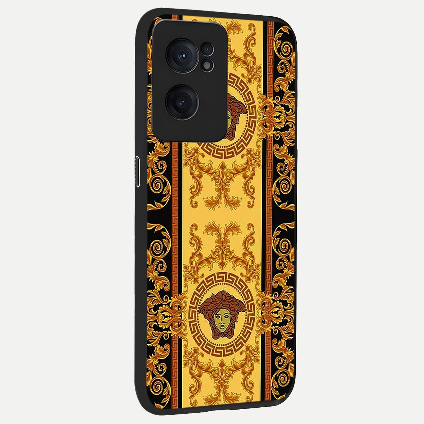  Golden Royal Heritage back cover For Oneplus Nord CE2 slim fit glass case with vibrant aesthetic design