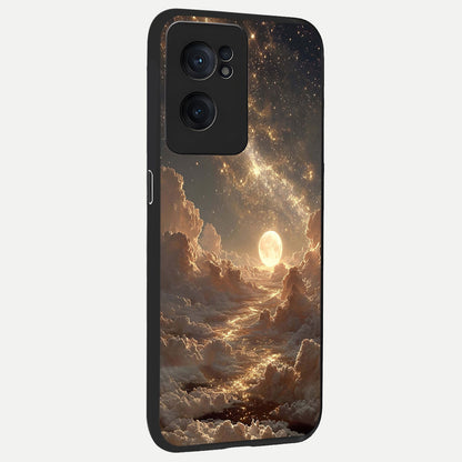  Golden Sky Dream back cover For Oneplus Nord CE2 slim fit glass case with vibrant aesthetic design