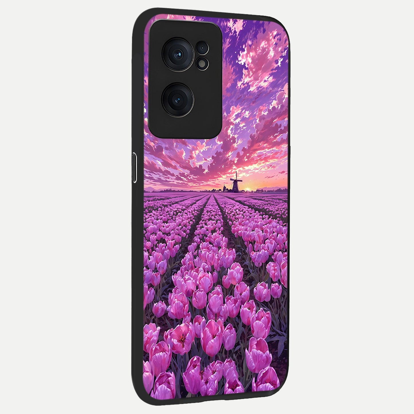  Lavender Dream Skies back cover For Oneplus Nord CE2 slim fit glass case with vibrant aesthetic design