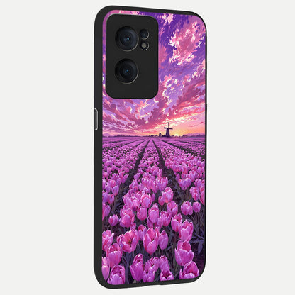  Lavender Dream Skies back cover For Oneplus Nord CE2 slim fit glass case with vibrant aesthetic design