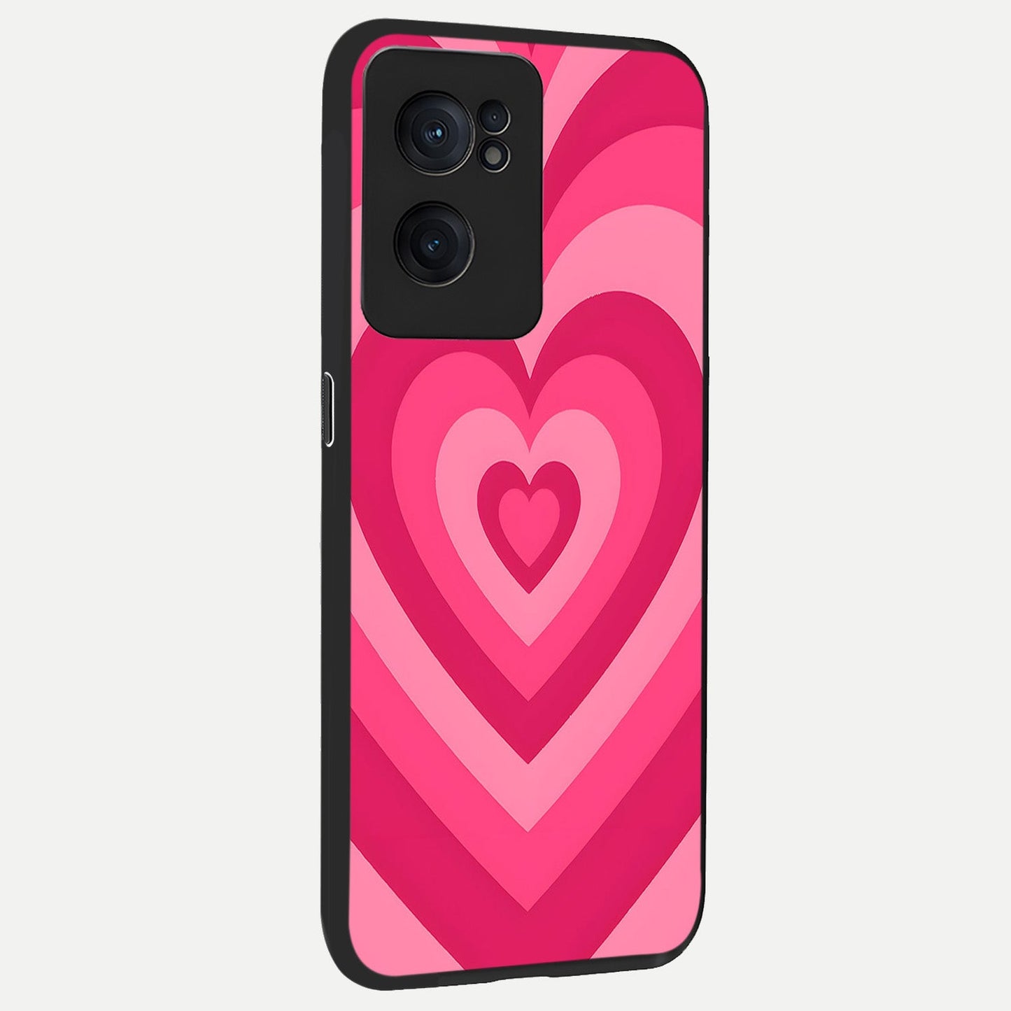  Layered Love Hearts back cover For Oneplus Nord CE2 slim fit glass case with vibrant aesthetic design