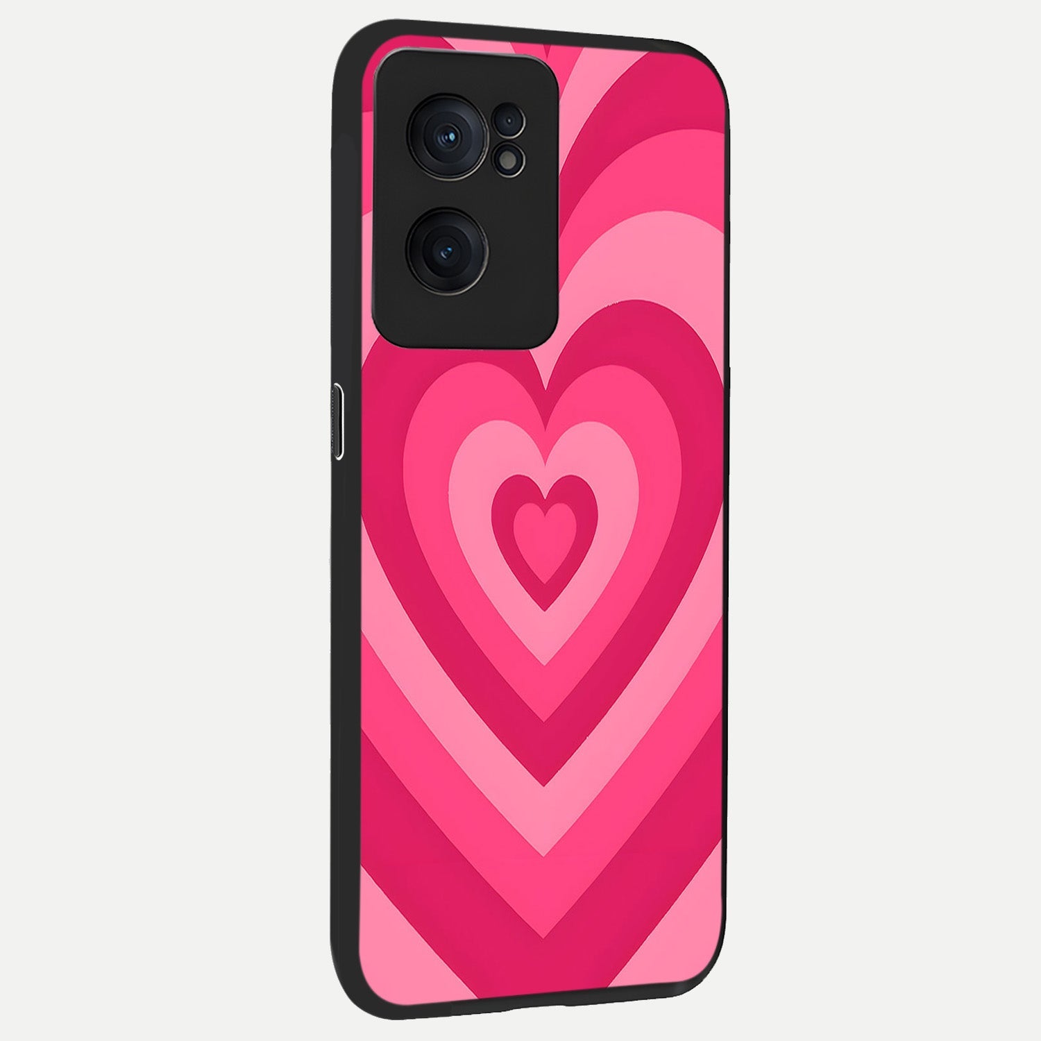  Layered Love Hearts back cover For Oneplus Nord CE2 slim fit glass case with vibrant aesthetic design