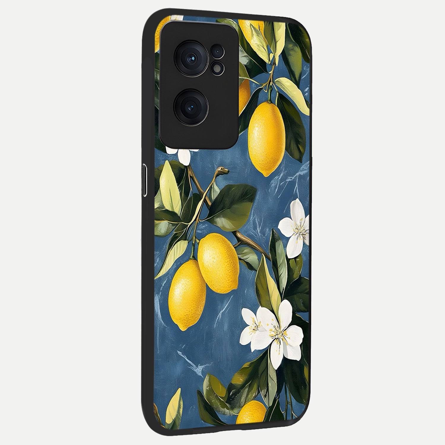  Lemon Dream Garden back cover For Oneplus Nord CE2 slim fit glass case with vibrant aesthetic design